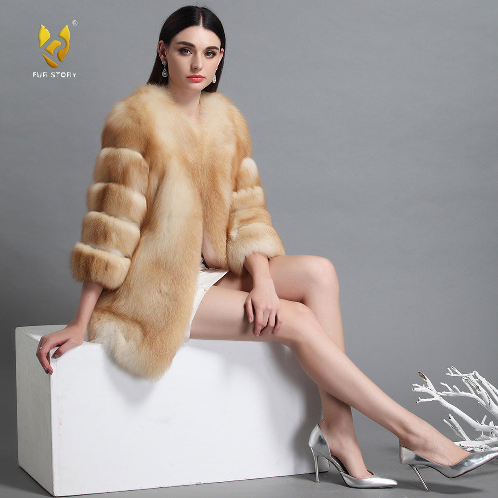 Fur Story FS161210 Women's Coats Fur Coat Women with Hood Real Mink F – Fur  Story official Shop