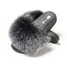 Load image into Gallery viewer, Fur Story FS19S05 Women's Faux Fur Slides for Outdoor Furry Slide Sandals Fur Slippers