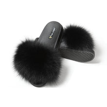 Load image into Gallery viewer, Fluffy Slides Furry Slipper Sandals (Flat-Solid color)
