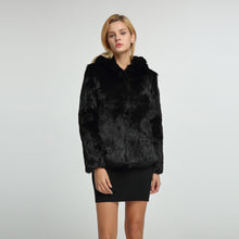 Load image into Gallery viewer, Women's Genuine Rabbit Fur Coat Fuzzy Warm Fur Jacket Winter Outware 151249H