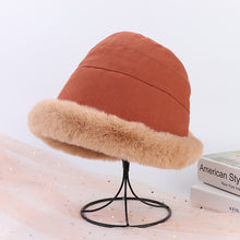 Load image into Gallery viewer, Women's plush bucket hat Mongolian hat in winter 22624
