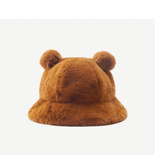 Load image into Gallery viewer, Women's mickey ears plush warm bucket hat in winter 22626