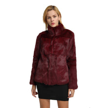 Load image into Gallery viewer, fur story Women's Genuine Rabbit Fur Coat for Winter Thick Warm Fur Jacket