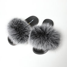 Load image into Gallery viewer, Fluffy Slides Furry Slipper Sandals (Flat-Solid color)