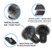 Load image into Gallery viewer, Fluffy Slides Furry Slipper Sandals (Flat-Solid color)