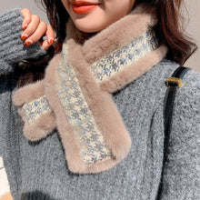 Load image into Gallery viewer, Women’s Winter Fake Faux Fur Loophole Scarf Rectangle Furry Wrap Warm Soft Cozy 22523