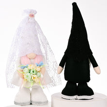 Load image into Gallery viewer, Wedding Gnome Decoration 2 Pcs Bride & Bridegroom Couples Plush Dwarf Elf 22B65
