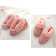 Load image into Gallery viewer, Women’s Memory Foam Slippers Faux Fur Lining House Shoes Indoor & Outdoor 22S35