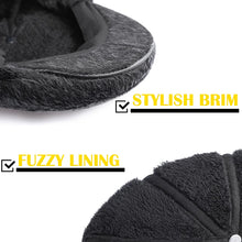 Load image into Gallery viewer, FUR STORY Faux Fur Men Hat Fuzzy Newsboy Cap Gatsby with Earflaps Flat Hat Winter Scally Ivy Cabbie Hats for Men 21620