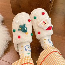 Load image into Gallery viewer, Women Cute Christmas Slipper Winter Thermal Fuzzy Slipper 22S24