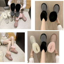 Load image into Gallery viewer, Winter Rhinestone Suede Plush Fur Warm Snow Boots For Women 22S26