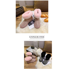 Load image into Gallery viewer, Winter Rhinestone Suede Plush Fur Warm Snow Boots For Women 22S26