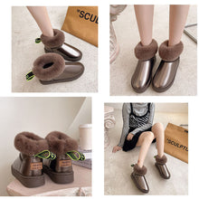 Load image into Gallery viewer, FUR STORY Fashion Pu Leather Keep Warm Thickened Winter Booties For Women 22S28