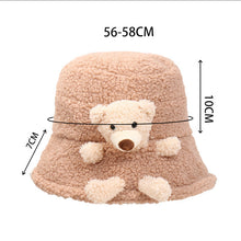 Load image into Gallery viewer, Women's Fashion plush bear doll Cap Ladies Winter Warm Fisherman Hat 22610