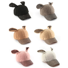 Load image into Gallery viewer, Winter plush  rabbit ears Caps  Warm  Outdoor Activities Hats for Women  22612
