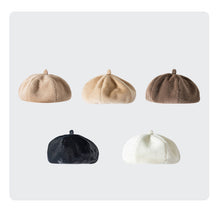 Load image into Gallery viewer, Faux Fur Furry Beret Hats Fluffy Fuzzy Warm French Beret for Women 22619