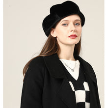Load image into Gallery viewer, Faux Fur Furry Beret Hats Fluffy Fuzzy Warm French Beret for Women 22619