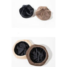Load image into Gallery viewer, Faux Fur Furry Beret Hats Fluffy Fuzzy Warm French Beret for Women 22619