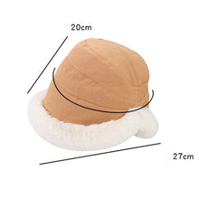 Load image into Gallery viewer, Women's plush bucket hat Mongolian hat in winter 22624