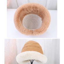 Load image into Gallery viewer, Women's plush bucket hat Mongolian hat in winter 22624