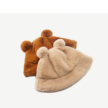 Load image into Gallery viewer, Women's mickey ears plush warm bucket hat in winter 22626