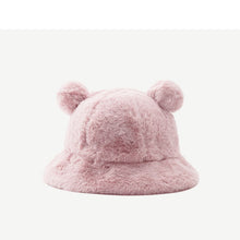 Load image into Gallery viewer, Women's mickey ears plush warm bucket hat in winter 22626