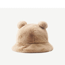 Load image into Gallery viewer, Women's mickey ears plush warm bucket hat in winter 22626