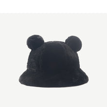 Load image into Gallery viewer, Women's mickey ears plush warm bucket hat in winter 22626
