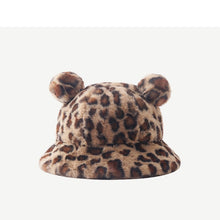 Load image into Gallery viewer, Women's mickey ears plush warm bucket hat in winter 22626