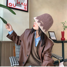 Load image into Gallery viewer, Fuzzy Bucket Hats for Women Furry Bucket Hat Winter 22628