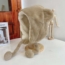 Load image into Gallery viewer, Winter trapper caps bear ears hats plush animal helmet cap 22631