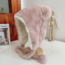 Load image into Gallery viewer, Winter trapper caps bear ears hats plush animal helmet cap 22631