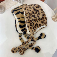Load image into Gallery viewer, Winter trapper caps bear ears hats plush animal helmet cap 22631