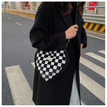 Load image into Gallery viewer, Heart Shaped Handbag Women's Faux Fur Cross-Body Bag Shoulder Bag 22412