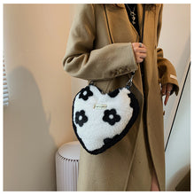 Load image into Gallery viewer, Heart Shaped Handbag Women's Faux Fur Cross-Body Bag Shoulder Bag 22412