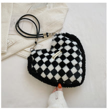 Load image into Gallery viewer, Heart Shaped Handbag Women's Faux Fur Cross-Body Bag Shoulder Bag 22412