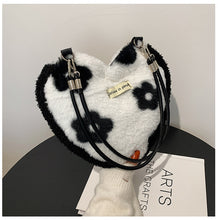Load image into Gallery viewer, Heart Shaped Handbag Women's Faux Fur Cross-Body Bag Shoulder Bag 22412