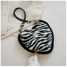 Load image into Gallery viewer, Heart Shaped Handbag Women's Faux Fur Cross-Body Bag Shoulder Bag 22412