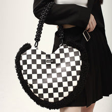 Load image into Gallery viewer, Women's Faux Fur Cross-Body Bag Heart Shaped Handbag  Shoulder Bag 22413