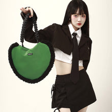 Load image into Gallery viewer, Women's Faux Fur Cross-Body Bag Heart Shaped Handbag  Shoulder Bag 22413