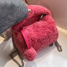 Load image into Gallery viewer, Ladies Fluffy Shoulder Bag Women Furry Purse Fluffy Tote Bag 22414