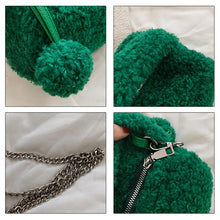 Load image into Gallery viewer, Ladies Fluffy Shoulder Bag Women Furry Purse Fluffy Tote Bag 22414