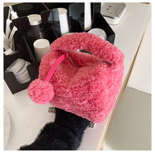 Load image into Gallery viewer, Ladies Fluffy Shoulder Bag Women Furry Purse Fluffy Tote Bag 22414