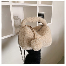 Load image into Gallery viewer, Ladies Fluffy Shoulder Bag Women Furry Purse Fluffy Tote Bag 22414