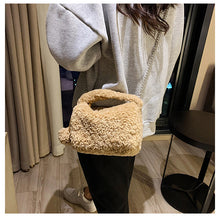 Load image into Gallery viewer, Ladies Fluffy Shoulder Bag Women Furry Purse Fluffy Tote Bag 22414