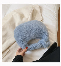 Load image into Gallery viewer, Plush Handbag Knotted Lamb Wool Tote Bag Fluffy Shoulder Bag 22416
