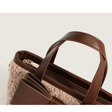 Load image into Gallery viewer, Winter Plush Fashion Bow Handbag Faux Fur Crossbody Bags 22422