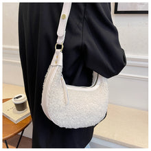 Load image into Gallery viewer, Fluffy Tote Bag Plush Underarm Bag Ladies Fluffy Shoulder Bag 22425