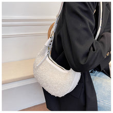 Load image into Gallery viewer, Fluffy Tote Bag Plush Underarm Bag Ladies Fluffy Shoulder Bag 22425