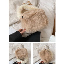 Load image into Gallery viewer, Women Plush Chain Crossbody Shopper Bag Ladies Tote Shoulder Bag 22428